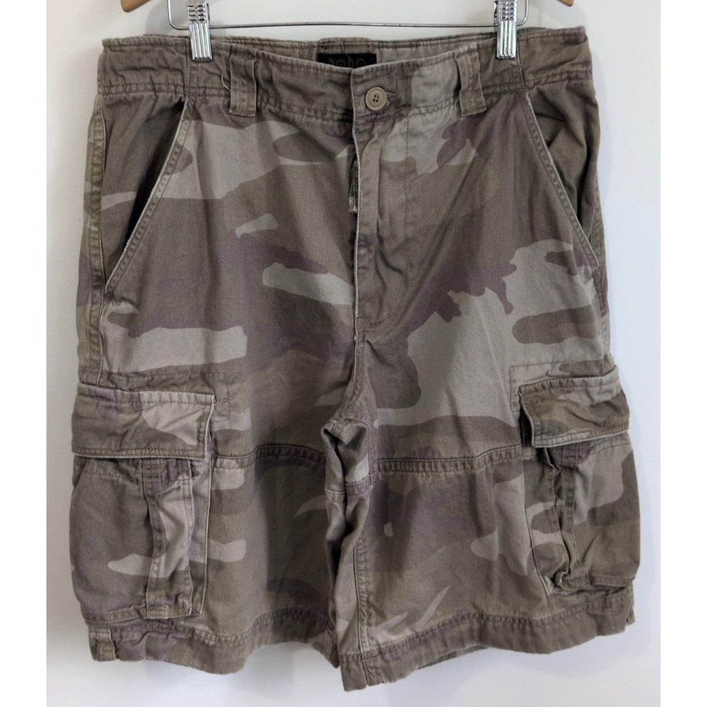 Nobo Vintage Men's Cargo Shorts 36 100% Cotton Heavyweight Military Y2K Outdoor